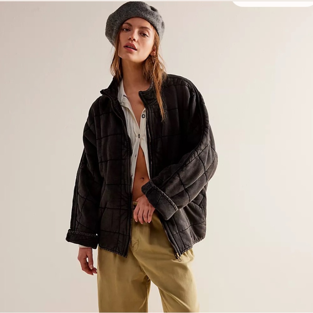 Free People Quilted Dolman Jacket